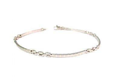 BRACCIALE DA UOMO IN ORO BIANCO 18 KT CON PIASTRINE