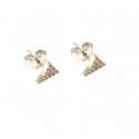 ORECCHINI IN ORO BIANCO 18 KT CON ZIRCONI TAGLIO BRILLANTE