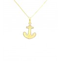 COLLANA DA UOMO ANCORA IN ORO GALLE E BIANCO 18 KT 