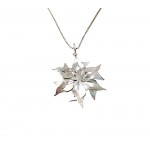 collana fiore oro bianco