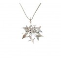 collana fiore oro bianco