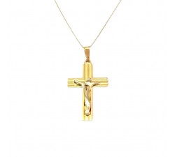 COLLANA IN ORO GIALLO 18KT CON CROCIFISSO