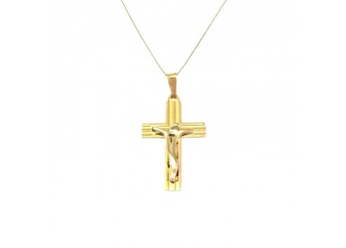 COLLANA CON CROCIFISSO IN ORO GIALLO 18KT