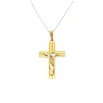 COLLANA CON CROCIFISSO IN ORO GIALLO 18KT