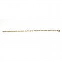 BRACCIALE UOMO CATENA GIALLO 18 KT LUCIDO E SATINATO