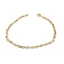 BRACCIALE UOMO CATENA GIALLO 18 KT LUCIDO E SATINATO
