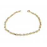 BRACCIALE UOMO CATENA GIALLO 18 KT LUCIDO E SATINATO