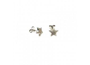 ORECCHINI STELLA IN ORO BIANCO 18 KT