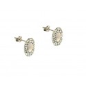 ORECCHINI IN ORO BIANCO 18 KT CON ZIRCONI TAGLIO BRILLANTE