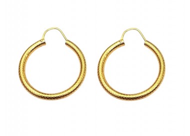 ORECCHINI CERCHI IN ORO GIALLO 18 KT