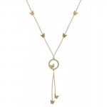 COLLANA DA DONNA IN ORO GIALLO 18 KT CON FARFALLA