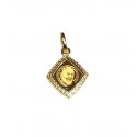 CIONDOLO SAN PIO IN ORO GIALLO 18 KT + COLLANA LACCIO IN OMAGGIO