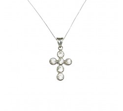 COLLANA CATENA IN ORO GIALLO 18 KT CON CROCIFISSO
