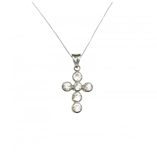 COLLANA CATENA IN ORO GIALLO 18 KT CON CROCIFISSO
