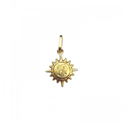 CIONDOLO SOLE IN ORO GIALLO 18 KT CON COLLANA LACCIO IN OMAGGIO