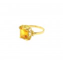 ANELLO DA DONNA IN ORO GIALLO 18 KT CON ZIRCONE CITRINO