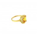 ANELLO DA DONNA IN ORO GIALLO 18 KT CON ZIRCONE CITRINO