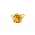 ANELLO DA DONNA IN ORO GIALLO 18 KT CON ZIRCONE CITRINO