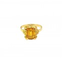 ANELLO DA DONNA IN ORO GIALLO 18 KT CON ZIRCONE CITRINO