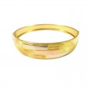 BRACCIALE DA DONNA RIGIDO IN ORO GIALLO BIANCO E ROSA 18 KT