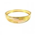 BRACCIALE DA DONNA RIGIDO IN ORO GIALLO BIANCO E ROSA 18 KT