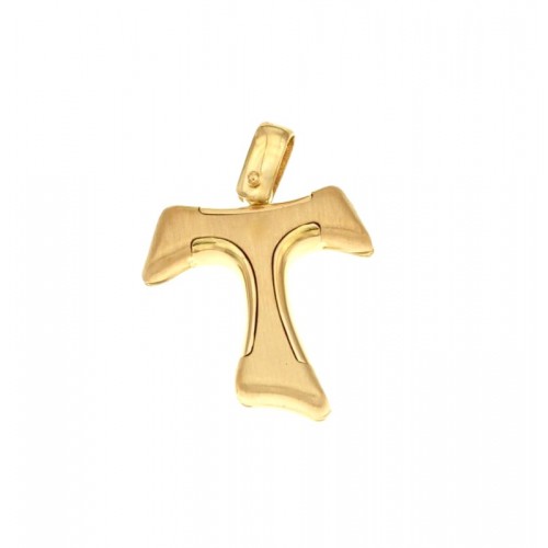 CIONDOLO CON TAU IN ORO GIALLO 18 KT+ COLLANA LACCIO IN OMAGGIO