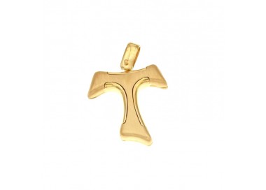 CIONDOLO TAU IN ORO GIALLO 18 KT+ COLLANA LACCIO IN OMAGGIO