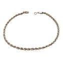 BRACCIALE FUNE CORDA IN ORO BIANCO 18 KT UNISEX