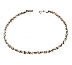 BRACCIALE FUNE CORDA IN ORO BIANCO 18 KT UNISEX