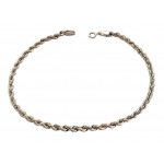 BRACCIALE FUNE CORDA IN ORO BIANCO 18 KT UNISEX