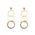 ORECCHINI PENDENTI CATENA IN ORO GIALLO 18 KT