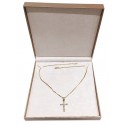 COLLANA ORO GIALLO 18 KT CON CROCIFISSO IN ORO BICOLORE