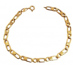 BRACCIALE CATENA IN ORO GIALLO 18 KT
