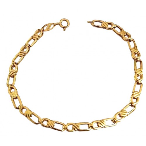BRACCIALE CATENA IN ORO GIALLO 18 KT