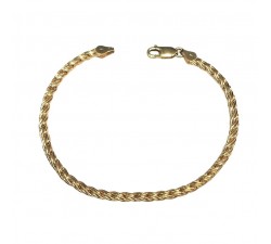 BRACCIALE TUBOLARE INTRECCIO UNISEX IN ORO GIALLO 18 KT 