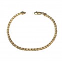 BRACCIALE TUBOLARE INTRECCIO UNISEX IN ORO GIALLO 18 KT 