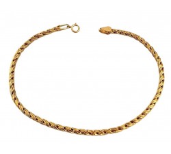 BRACCIALE TUBOLARE INTRECCIO IN ORO GIALLO 18 KT