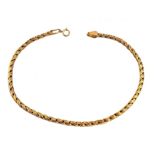 BRACCIALE TUBOLARE INTRECCIO IN ORO GIALLO 18 KT