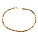 BRACCIALE TUBOLARE INTRECCIO IN ORO GIALLO 18 KT