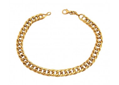BRACCIALE UOMO CATENA ALTERNATA IN ORO GIALLO 18 KT