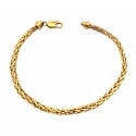 BRACCIALE UOMO CATENA INTRECCIO TUBOLARE IN GIALLO 18 KT