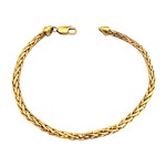 BRACCIALE UOMO CATENA INTRECCIO TUBOLARE IN GIALLO 18 KT
