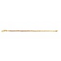 BRACCIALE UOMO CATENA INTRECCIO TUBOLARE IN GIALLO 18 KT