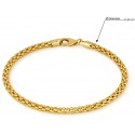 BRACCIALE UOMO MAGLIA POP CORN IN ORO GIALLO 18 KT