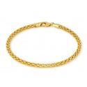 BRACCIALE UOMO MAGLIA POP CORN IN ORO GIALLO 18 KT