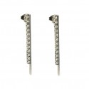 ORECCHINI TENNIS IN ORO BIANCO18 KT E ZIRCONI