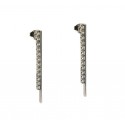 ORECCHINI TENNIS IN ORO BIANCO18 KT E ZIRCONI