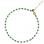 BRACCIALE CON SPINELLI VERDE SCURO IN ORO GIALLO 18 KT