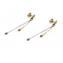 ORECCHINI PENDENTI CATENA CERCHI IN ORO GIALLO 18 KT