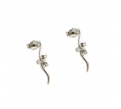 ORECCHINI IN ORO BIANCO 18 KT CON DIAMANTI